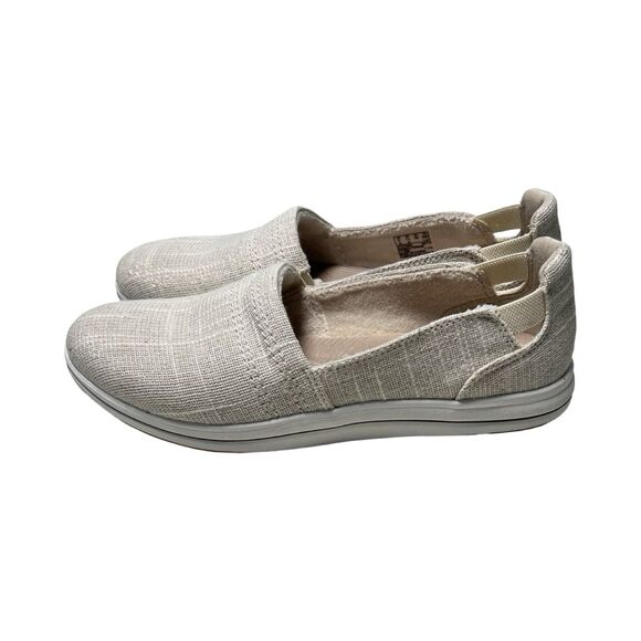 Clarks Cloudsteppers Woman’s Canvas Slip-Ons Breeze Step Natural Size 7.5‎ - Picture 6 of 7